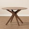 Baxton Studio Monte Mid-Century Modern Walnut Wood 47-Inch Round Dining Table 134-7175 - alternate 3